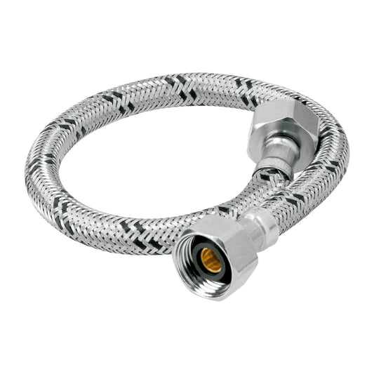 Manguera lavabo/fregadero, acero inox, 1/2' x 1/2', 40 cm Caja con 6, 49179