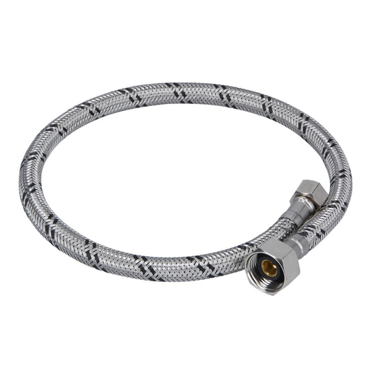 Manguera lavabo/fregadero, acero inox, 1/2' x 3/8', 55 cm Caja con 6, 45490