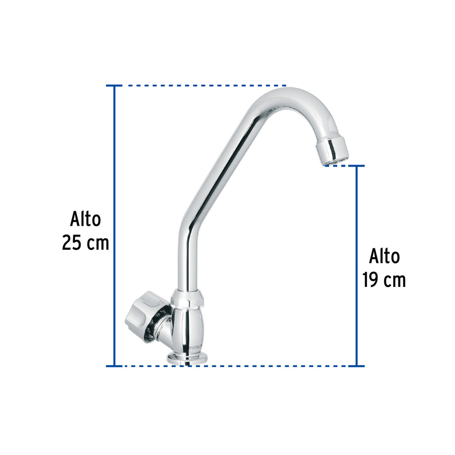 Llave individual para fregadero, ABS, cuello corto, Basic Caja con 2, 47379