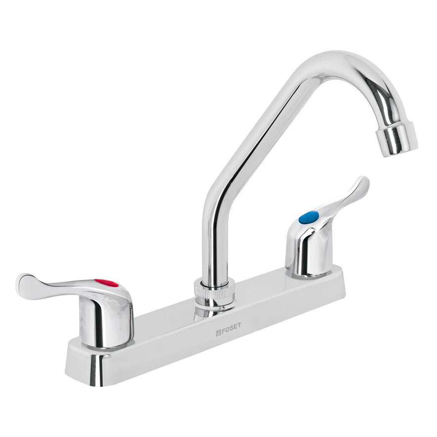 Mezcladora plástica 8' cuello corto para fregadero, palanca Caja con 2, 45514