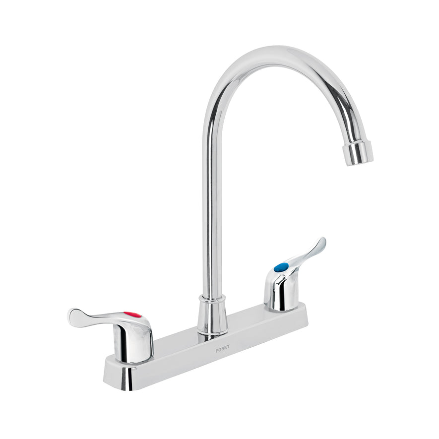 Mezcladora plástica 8' cuello alto para fregadero, palanca Caja con 2, 48194