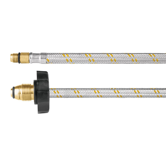 Manguera pigtail, acero inox, 7/16' x 7/8', 55 cm, Foset Caja con 6, 49136