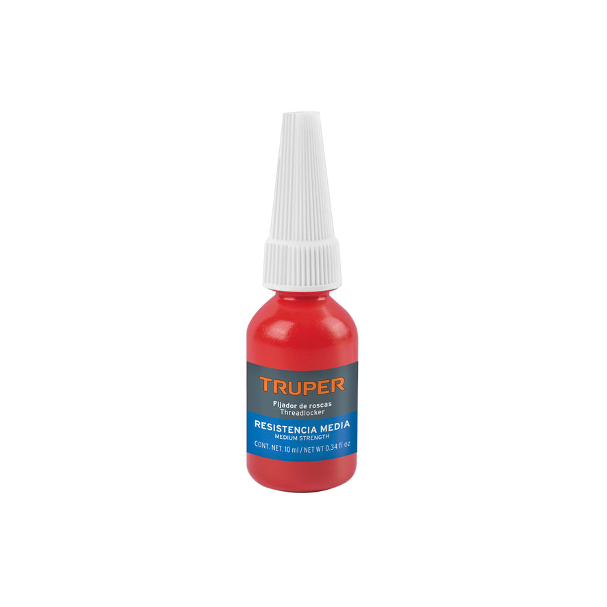 Fijador de roscas, removible, 10 ml, azul, Truper Caja con 6, 103231