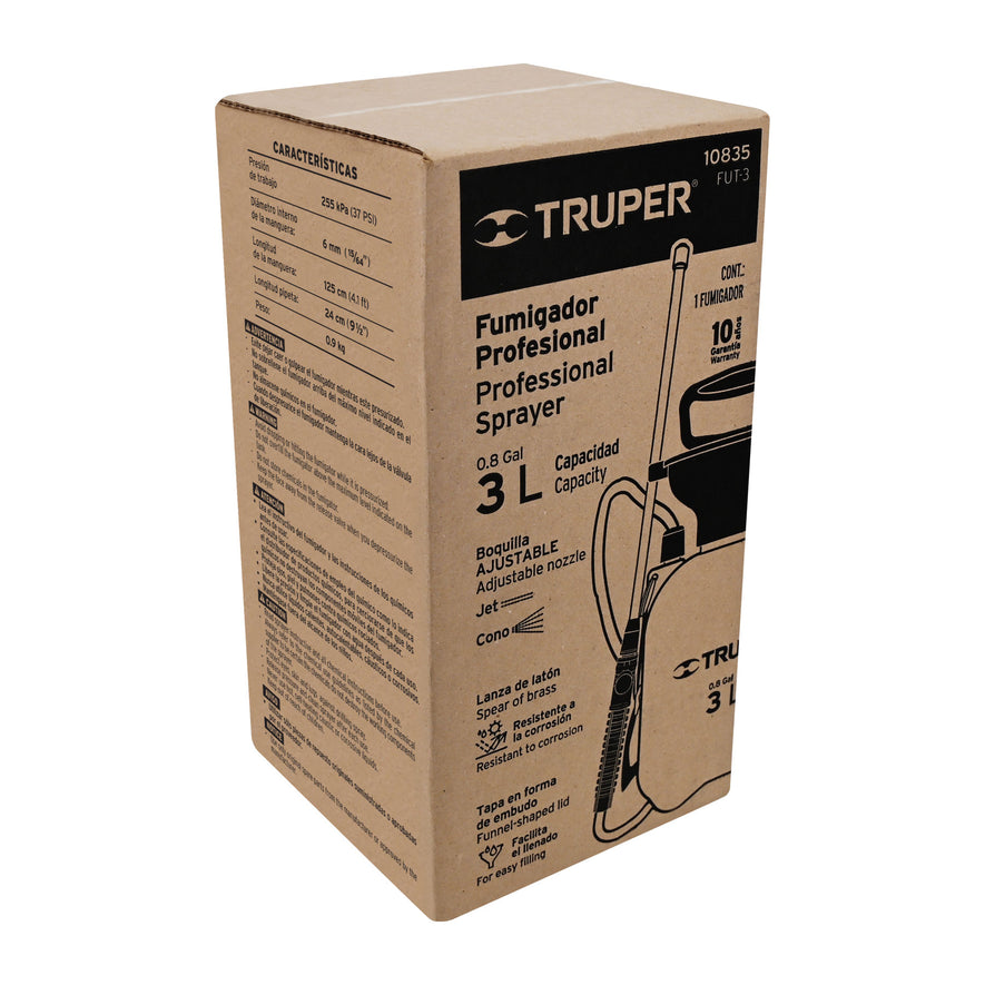 Fumigador jardinero 3 L (0.8 gal), Truper, 10835