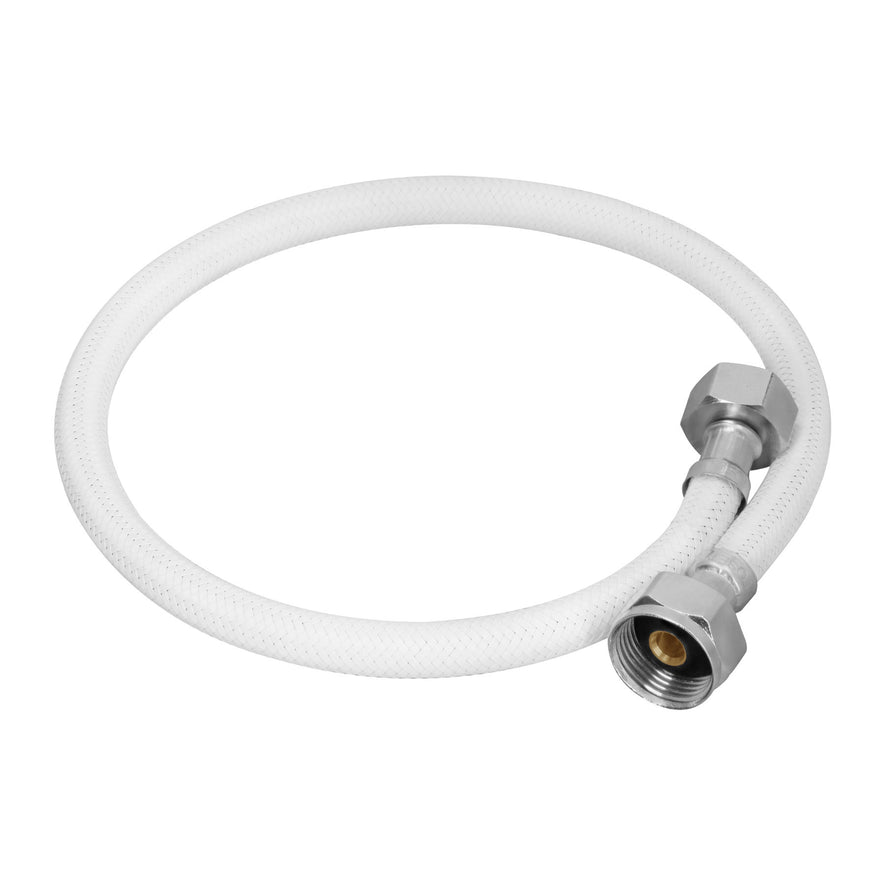 Manguera p/WC, vinilo blanco, 1/2' x 7/8', 60 cm Caja con 6, 45315