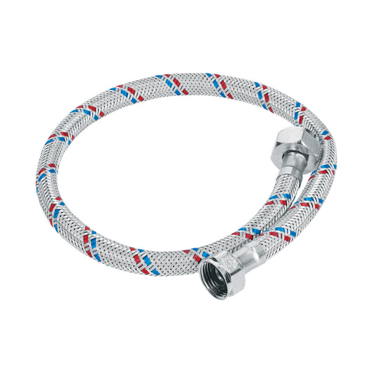 Manguera p/WC, aluminio, 1/2' x 7/8', 60 cm, Basic Caja con 12, 48544