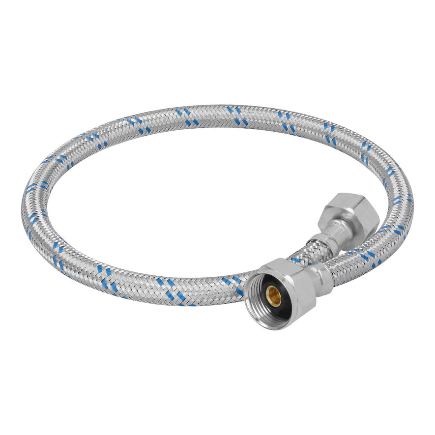 Manguera p/WC, aluminio, 1/2' x 7/8', 60 cm, Foset Caja con 6, 49127