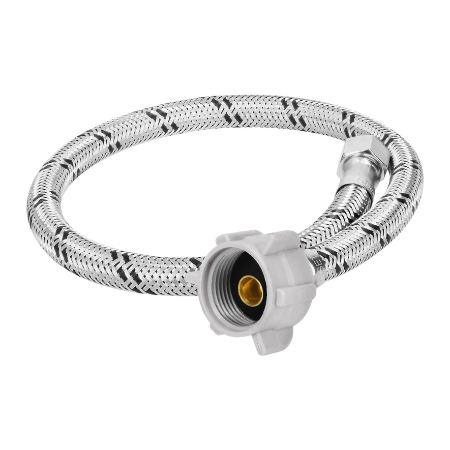 Manguera p/WC, acero inox, 3/8'x7/8', 50cm, plástico/latón Caja con 6, 45501