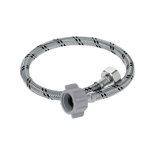 Manguera p/WC, acero inox, 1/2'x7/8', 50 cm, plástico/latón Caja con 6, 46422