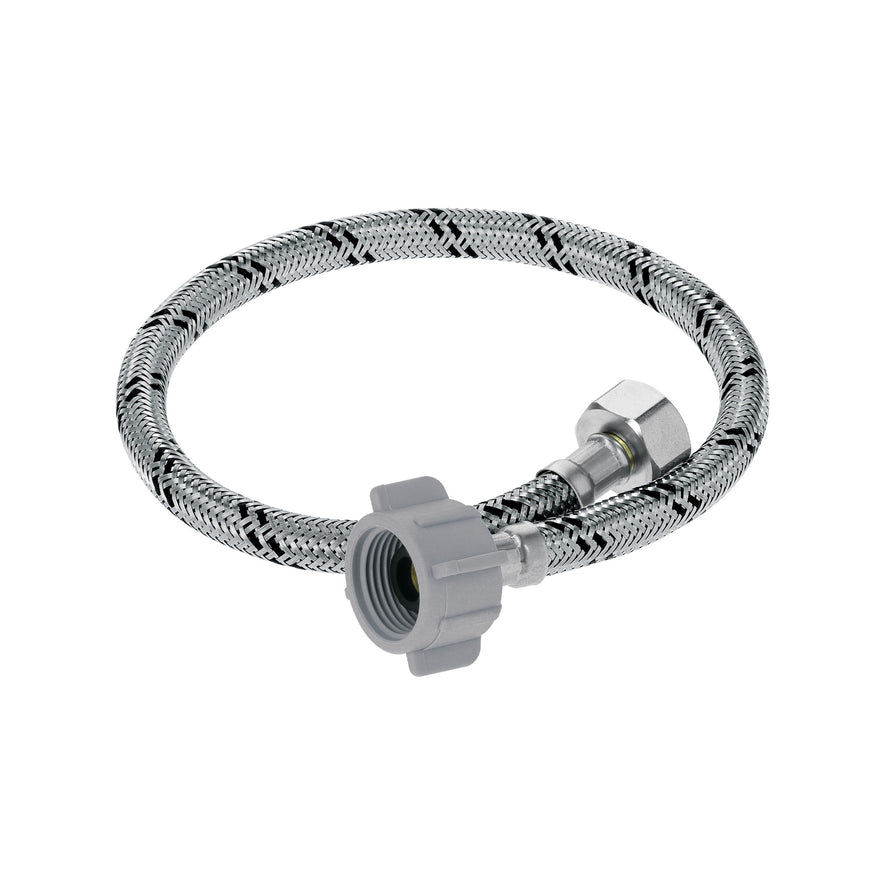 Manguera p/WC, acero inox, 1/2'x7/8', 50 cm, plástico/latón Caja con 6, 46422