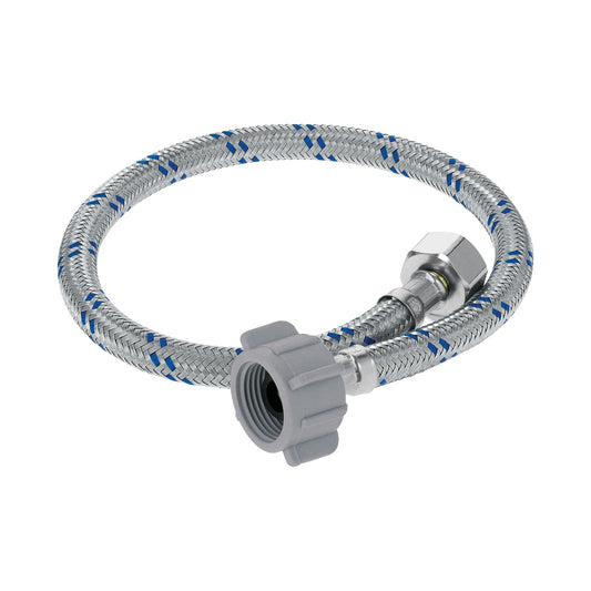 Manguera p/WC, aluminio, 1/2' x 7/8', 50 cm, plástico/latón Caja con 6, 46589