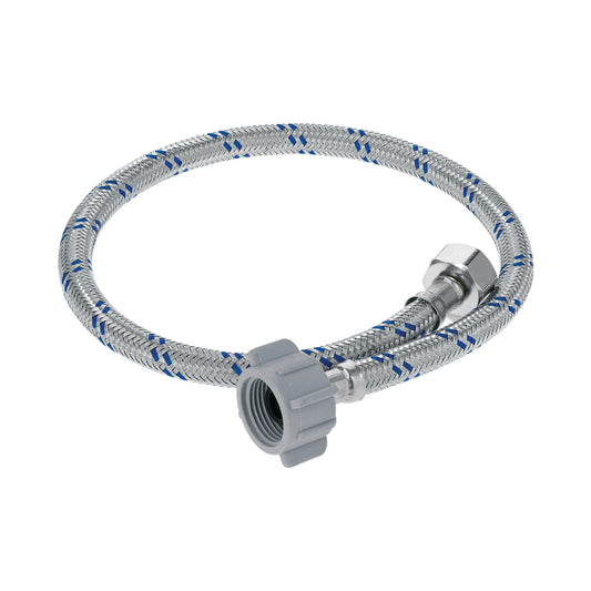 Manguera p/WC, aluminio, 1/2' x 7/8', 60 cm, plástico/latón Caja con 6, 46590