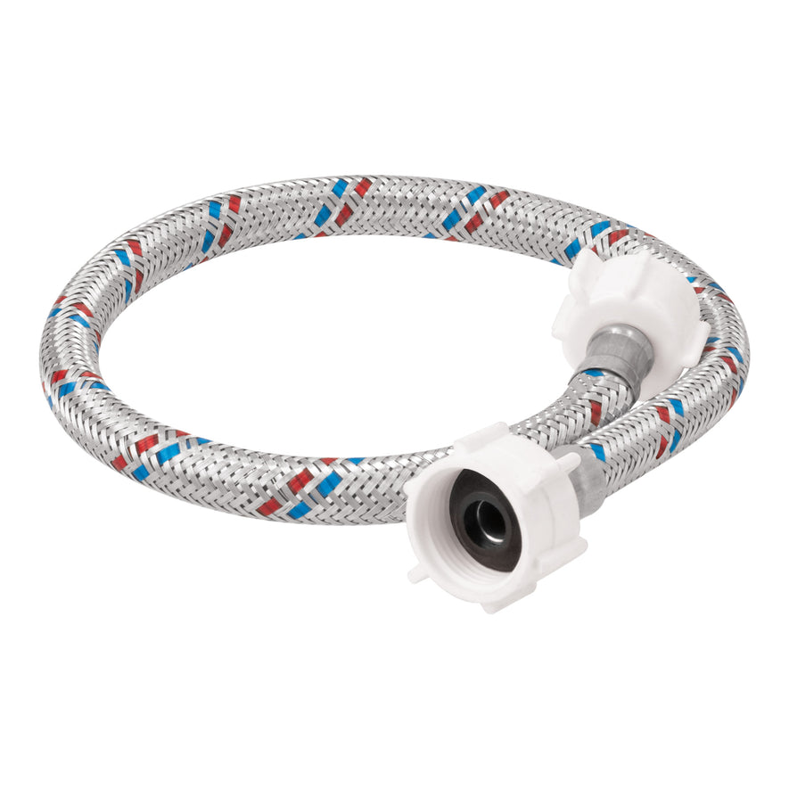 Manguera p/WC, aluminio, 1/2'x7/8', 50cm, plást/plást, Basic Caja con 12, 49769