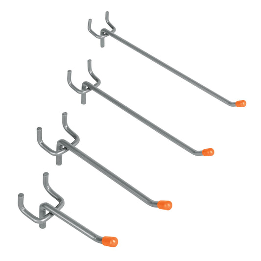 Gancho recto de 8' para perfocel y panel ranurado, Truper Caja con 24, 50155