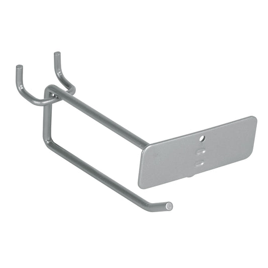 Gancho recto 4' con portaetiqueta para perfocel y ranurado Caja con 24, 50150