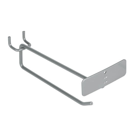 Gancho recto 6' con portaetiqueta para perfocel y ranurado Caja con 24, 50153