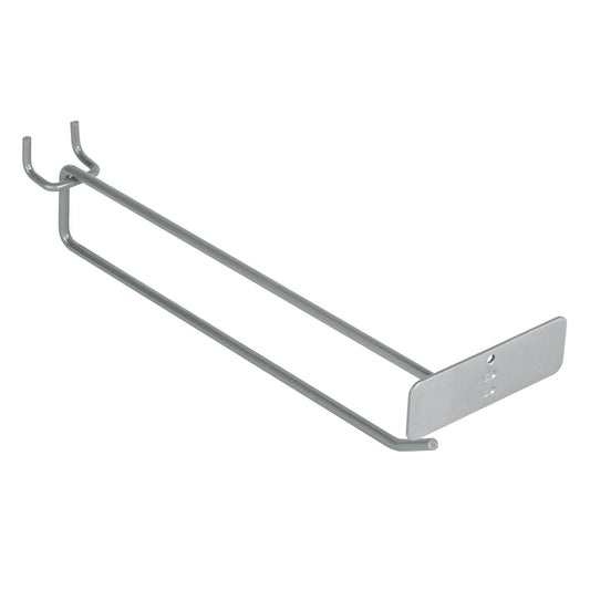 Gancho recto 9' con portaetiqueta para perfocel y ranurado Caja con 24, 50156