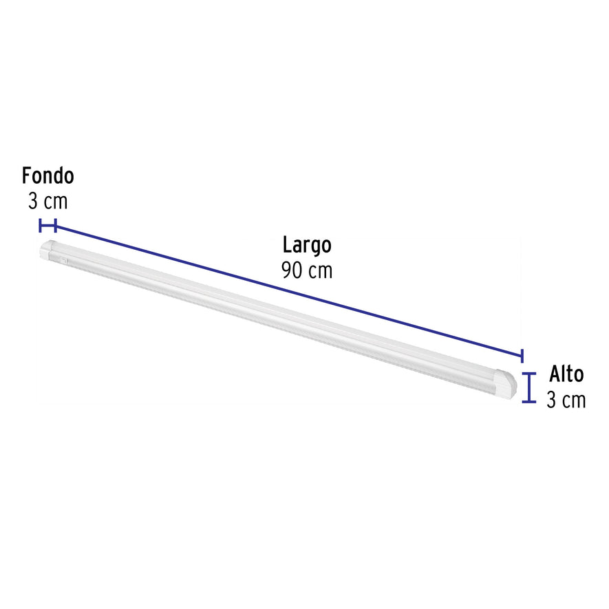 Luminario lineal ultra delgado de LED 19 W para gabinete Caja con 2, 47326