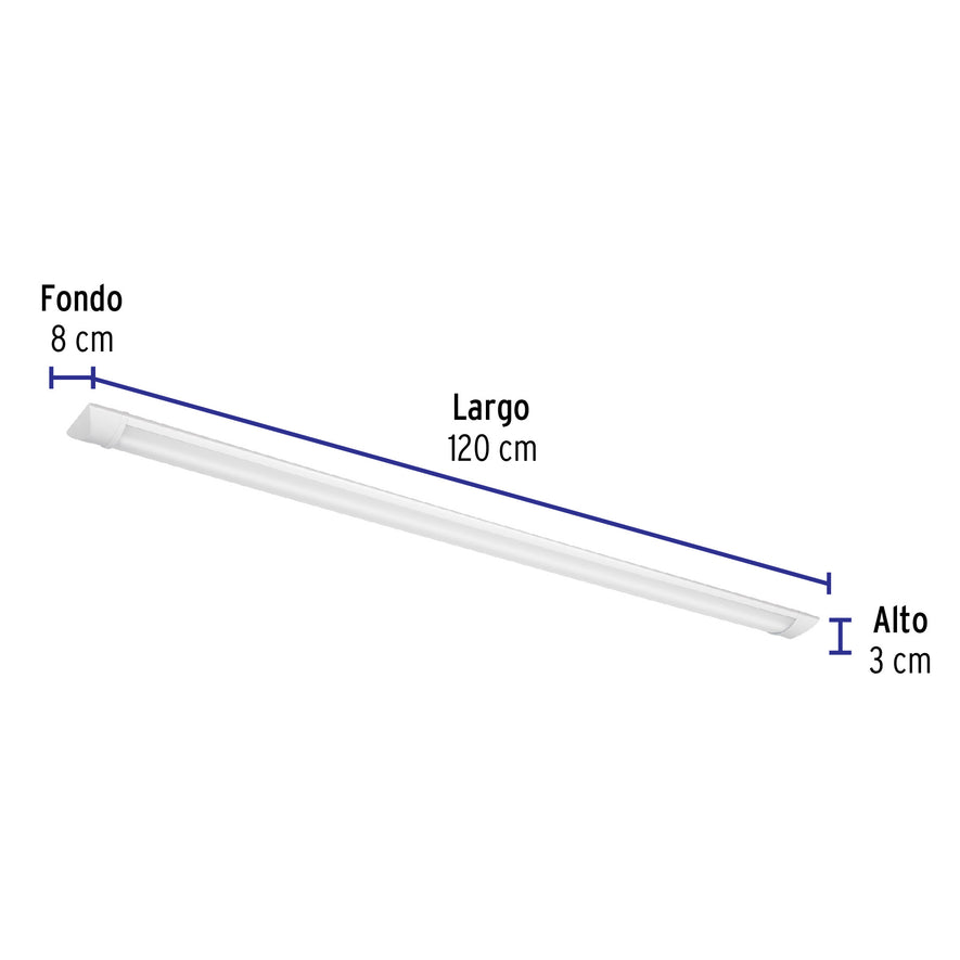 Luminario lineal delgado de LED 36 W para gabinete, Volteck Caja con 2, 48391