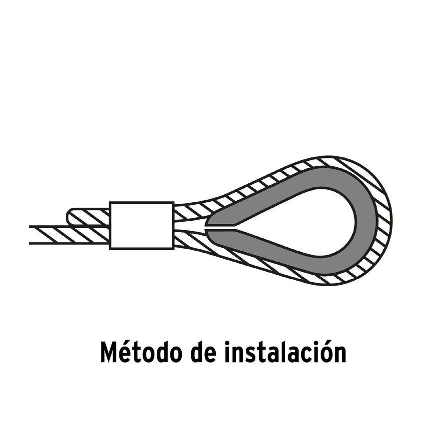 Bolsa con 5 guardacabos para cable de acero de 1/2', Fiero Caja con 10, 49918