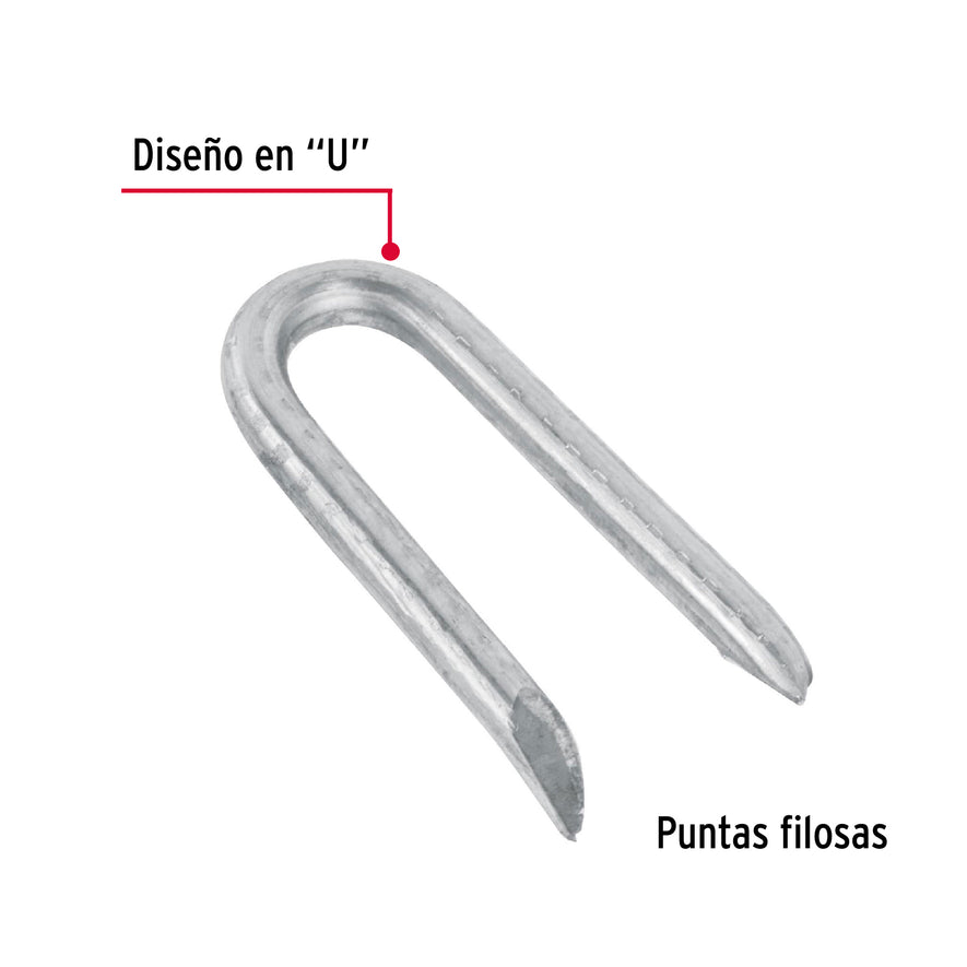 kg grapas 1-1/2' galvanizadas p/alambre de púas Caja con 10, 40128
