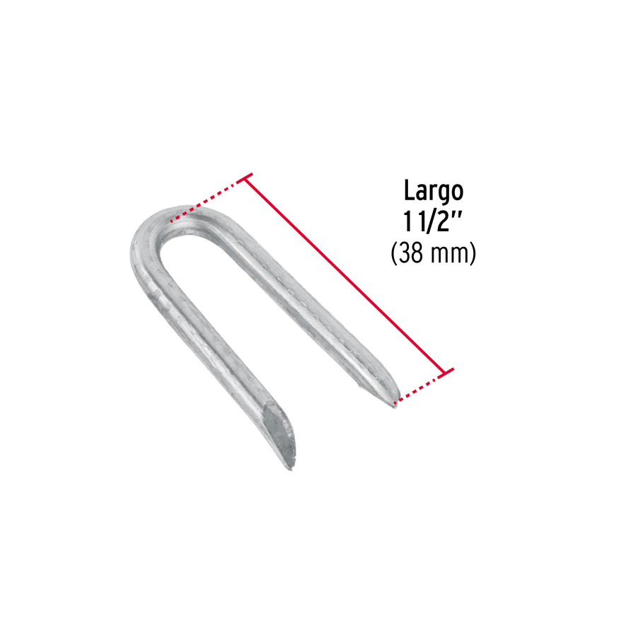 kg grapas 1-1/2' galvanizadas p/alambre de púas Caja con 10, 40128