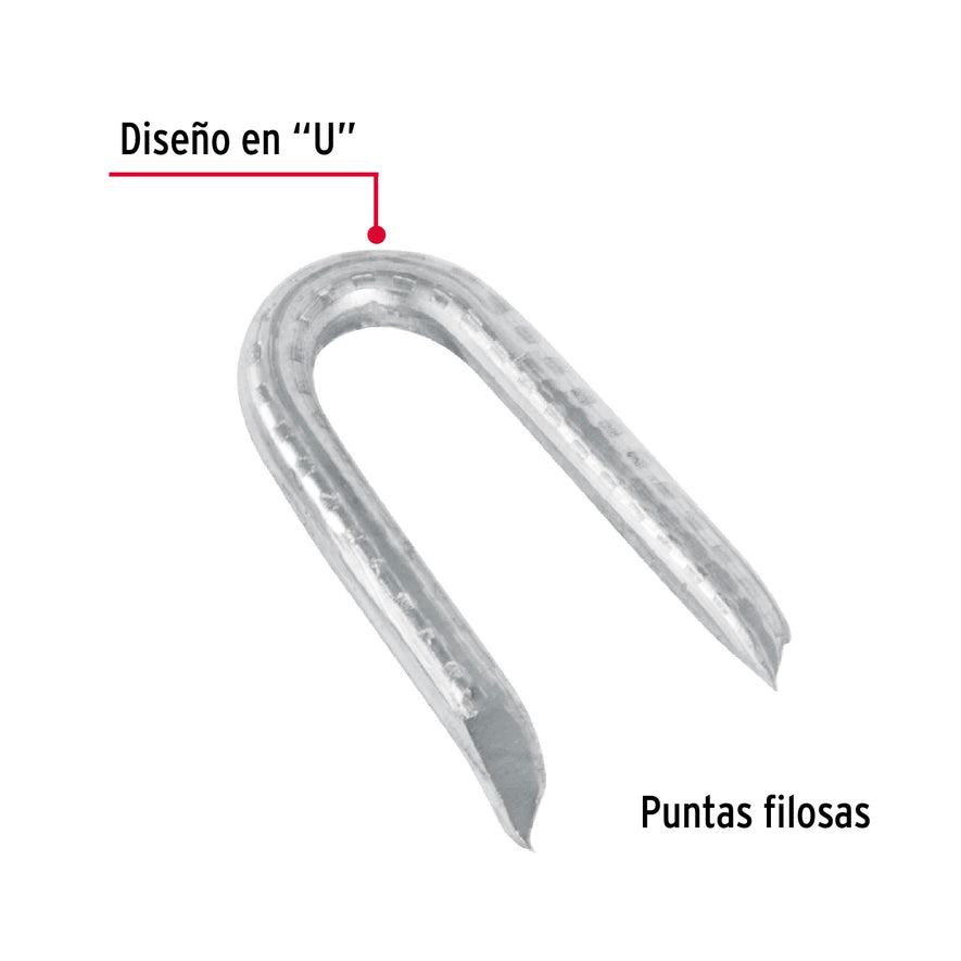 kg grapas 1-1/4' galvanizadas p/alambre de púas Caja con 10, 44514