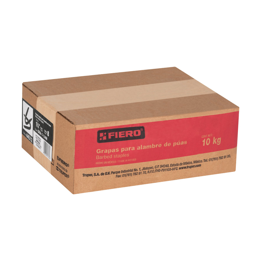 kg de grapas 1-1/4' negras p/alambre de púas Caja con 10, 44512