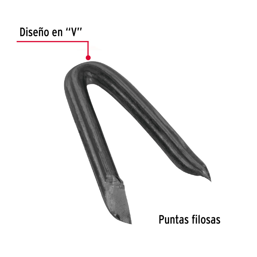 kg de grapas 1-1/4' negras p/alambre de púas Caja con 10, 44512