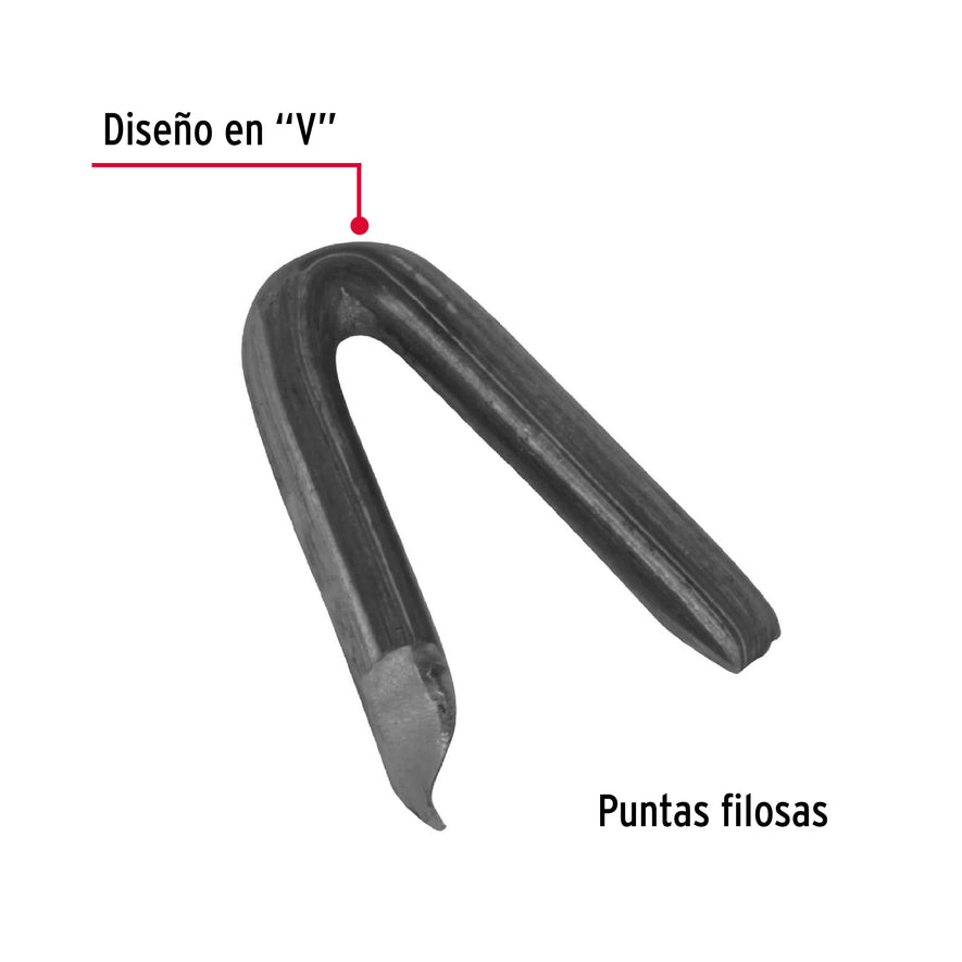 kg de grapas 1' negras p/alambre de púas, Fiero Caja con 10, 44511