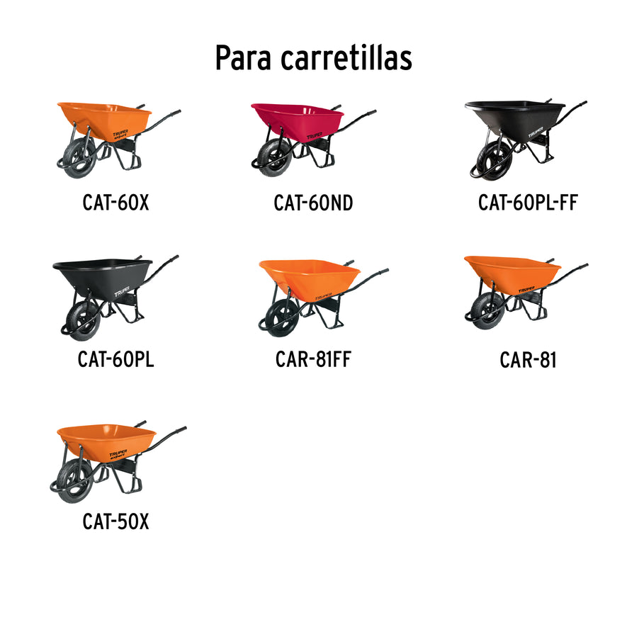 2 puños para carretilla con bastidor tubular TRUPER/EXPERT Caja con 6, 100679