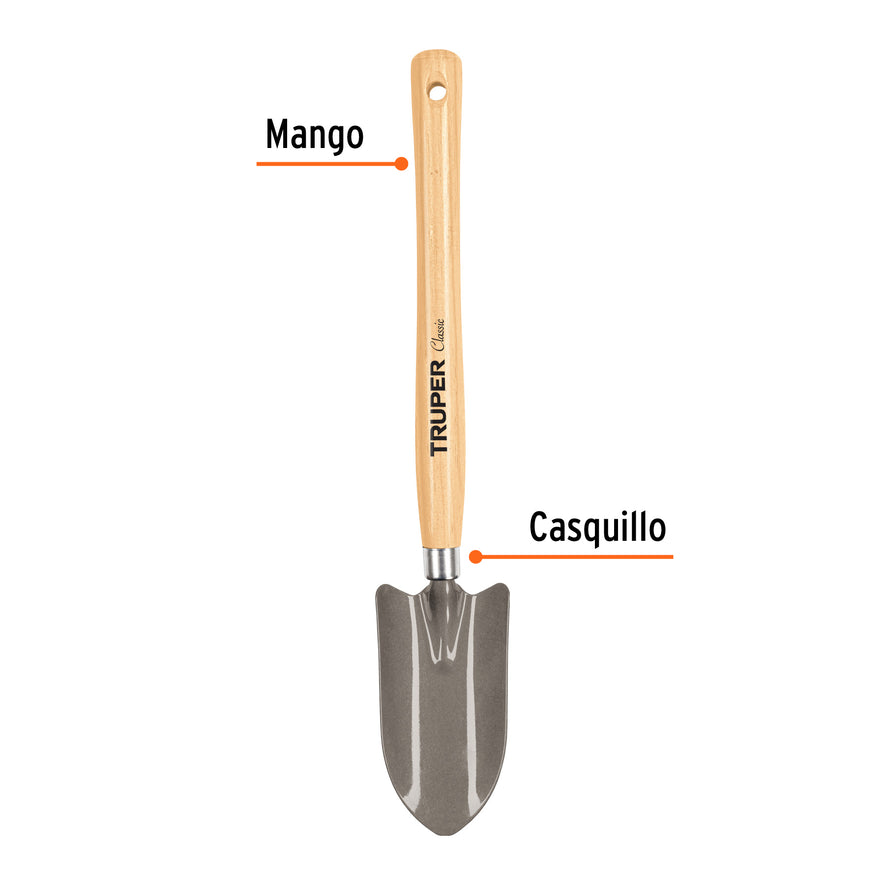Cuchara para jardín, mango de 12-1/4', TRUPER Caja con 6, 15032