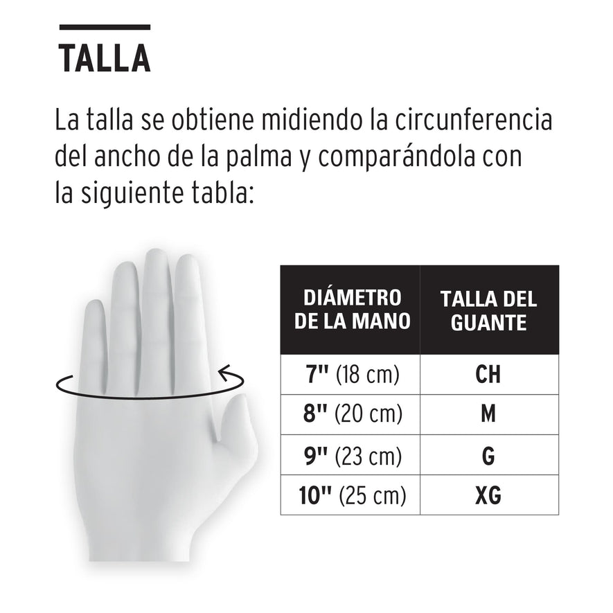 Guantes de nylon recubiertos de nitrilo arenoso, G, TRUPER Caja con 6, 17065