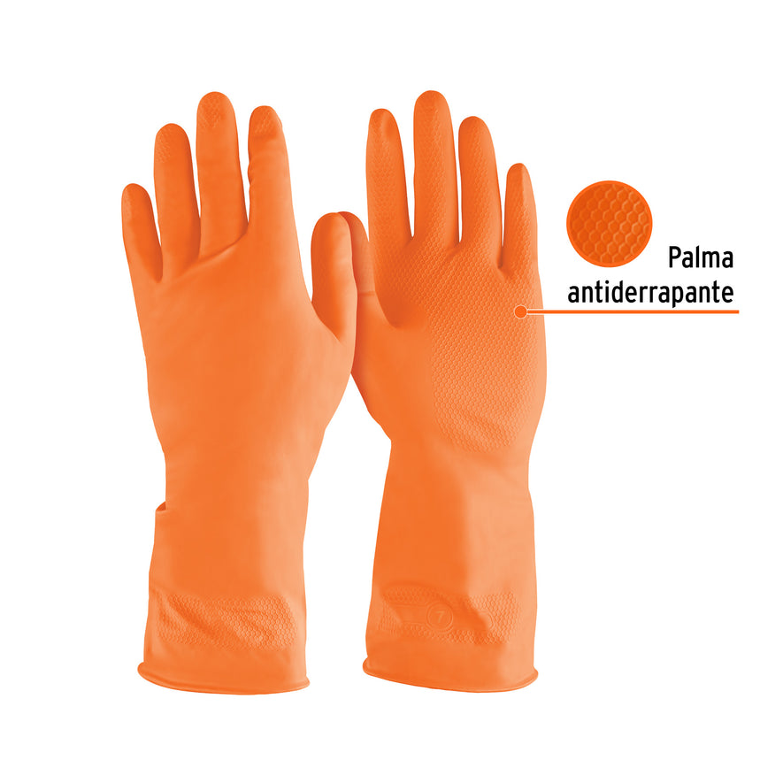 Guantes de látex para limpieza, CH, TRUPER Caja con 6, 13296