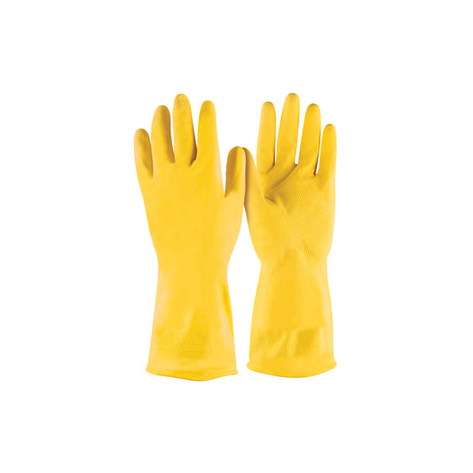 Guantes de látex para limpieza, amarillos, XG, Pretul Caja con 12, 29942