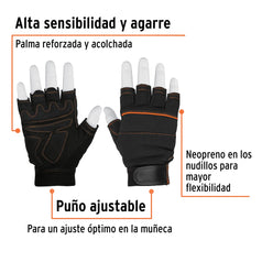 Guantes para mecánico, cortos, TRUPER Caja con 6, 13195