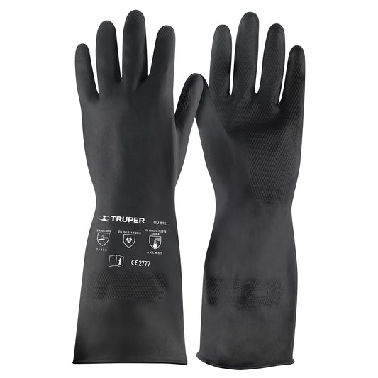 Guantes de neopreno para manejo de químicos, M, TRUPER Caja con 6, 14270