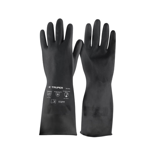 Guantes de neopreno p/manejo de químicos, XG, Truper Caja con 6, 103820