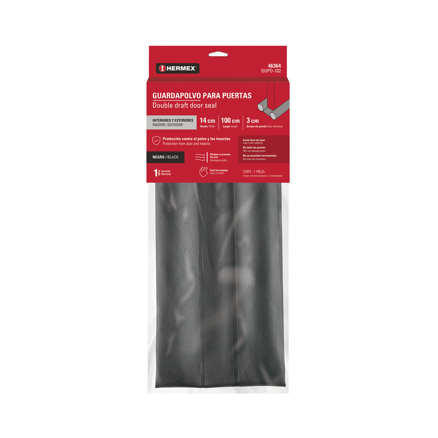 Guardapolvo con funda 95 cm, negro, HERMEX Caja con 6, 46364