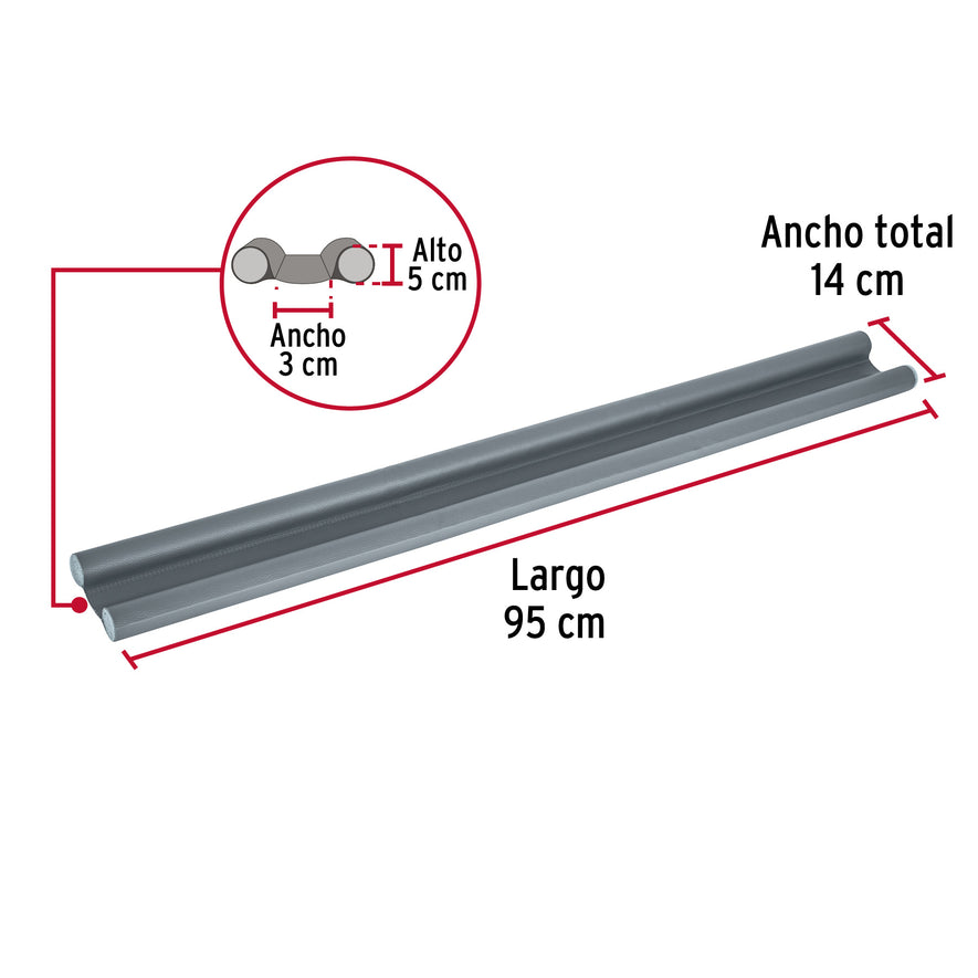 Guardapolvo con funda 95 cm, gris, HERMEX Caja con 6, 46365