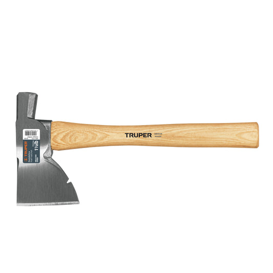 Hacha Doméstica 1-1/2 lb, mango hickory 14', Truper Caja con 4, 14952