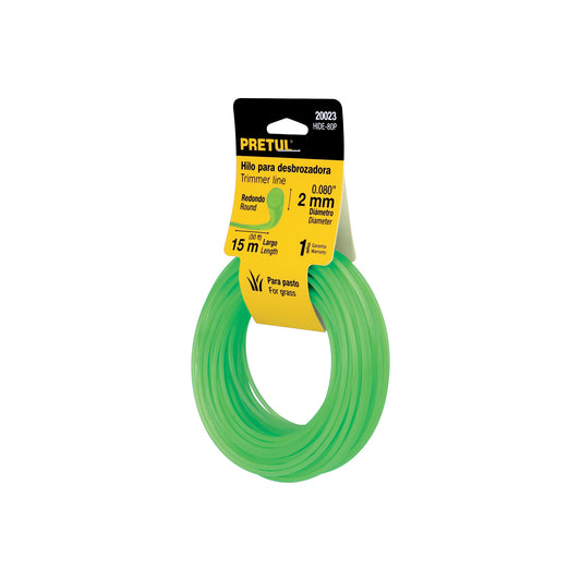 Hilo redondo, para desbrozadora, 2mm x15m, tarjeta, PRETUL Caja con 6, 20023