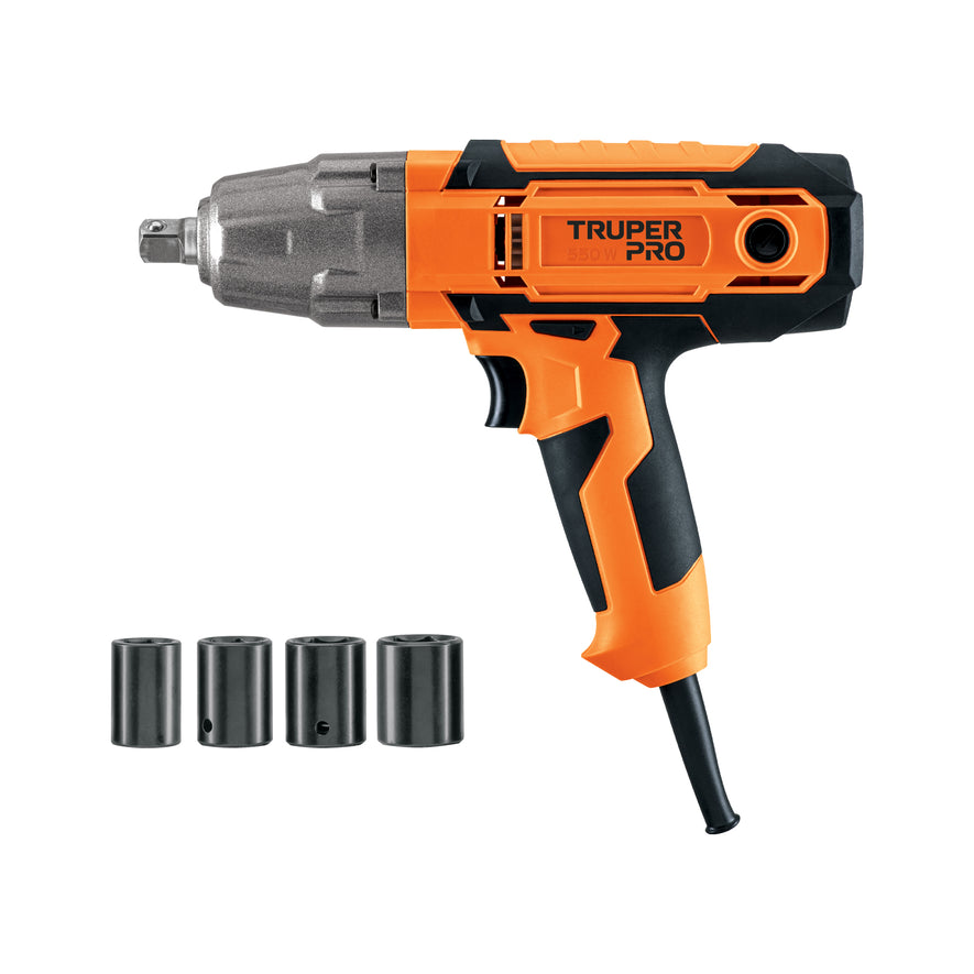 Llave de impacto 1/2' 550W, 258 lb/ft, TRUPER PRO, 103552