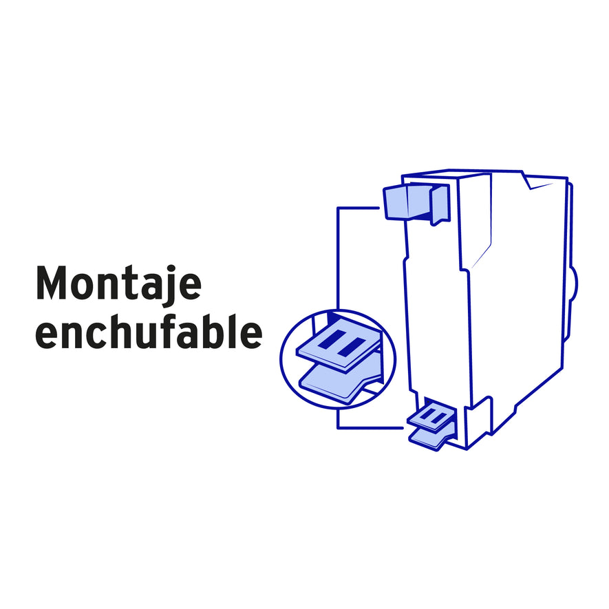 Interruptor de 1 polo 40A, enchufable, a granel, VOLTECK Caja con 12, 45874