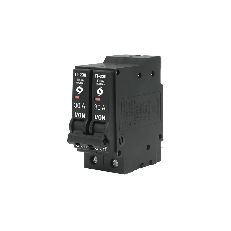 Interruptor de 2 polos 30A, enchufable, VOLTECK Caja con 5, 46705