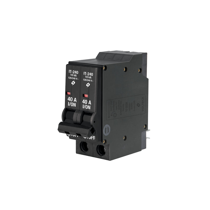 Interruptor de 2 polos 40A, enchufable, VOLTECK Caja con 5, 47511