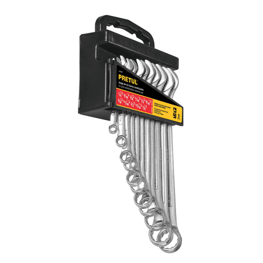 Juego de 11 llaves combinadas std, PRETUL Caja con 3, 21990