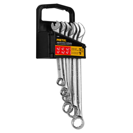 Juego de 6 llaves combinadas std, PRETUL Caja con 3, 22016