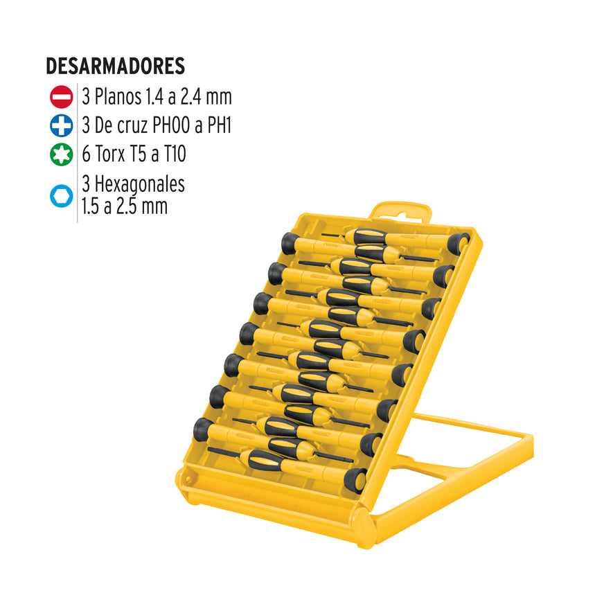 Juego con 15 desarmadores de precisión, Pretul Caja con 3, 21383