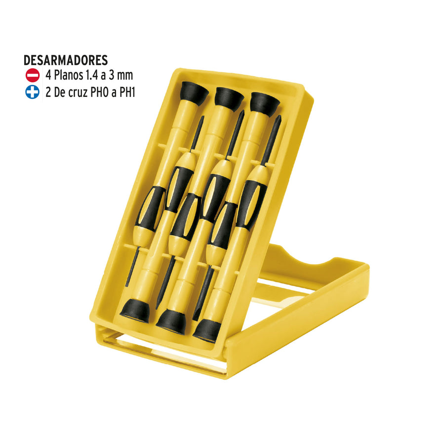 Juego con 6 desarmadores de precisión, Pretul Caja con 4, 21381